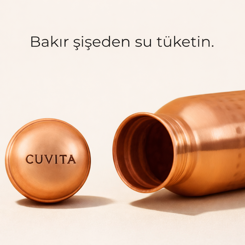 El Yapımı Ayurvedik Bakır Su Şişesi – Geleneksel Ustalık